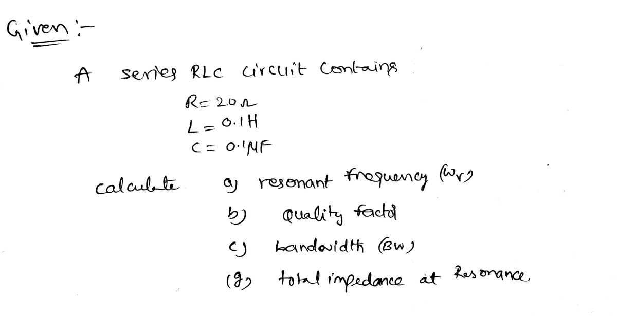 Electrical Engineering homework question answer, step 1, image 1